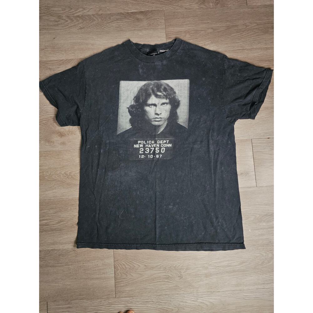 Vtg Jim Morrison Mugshot New Haven Arrest Winterland Tag Tee The Doors RARE